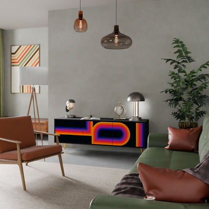 BLINDED BY THE LIGHTS Mobile TV a 3 Ante in Finitura Nera