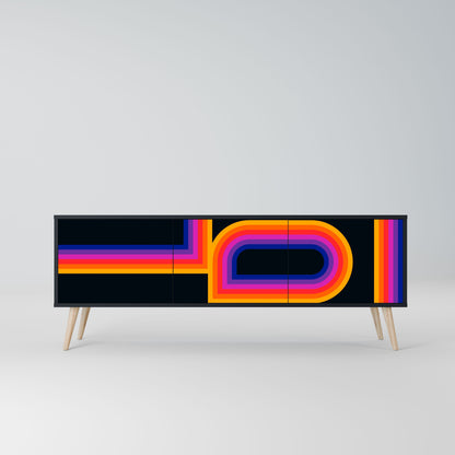 BLINDED BY THE LIGHTS Mobile TV a 3 Ante in Finitura Nera