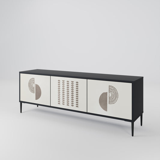 HARMONY ESSENCE Mobile TV a 3 Ante in Finitura Nera