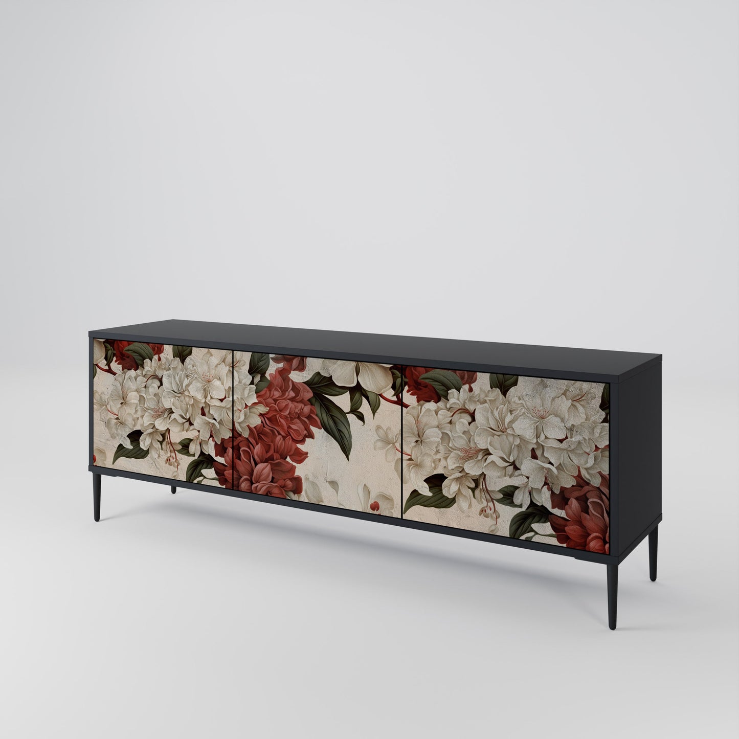 EPHEMERAL DAYS Mobile TV a 3 Ante in Finitura Nera