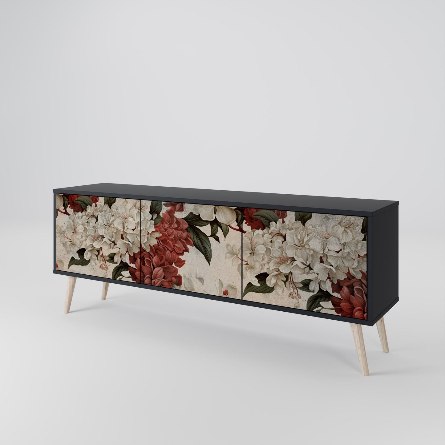 EPHEMERAL DAYS Mobile TV a 3 Ante in Finitura Nera