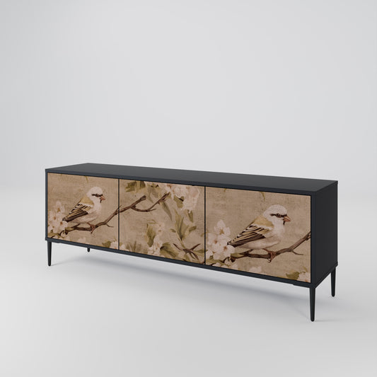 PETAL DISTINGUISH Mobile TV a 3 Ante in Finitura Nera