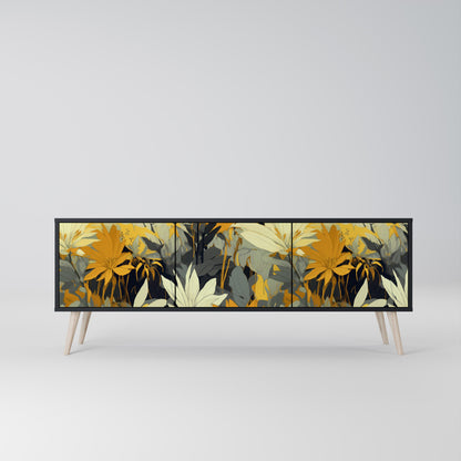 SUNKISSED LILY 3-Door TV Stand in Black Finish