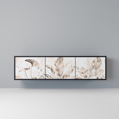 WILD TENDERNESS 3-Door TV Stand in Black Finish