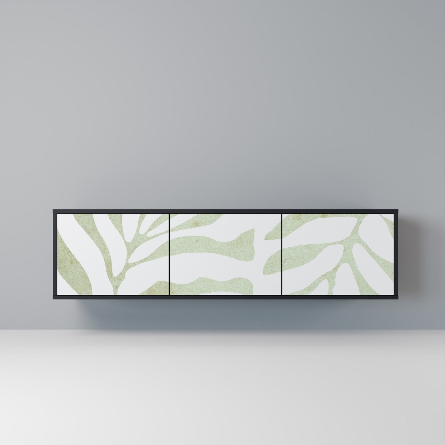 BOTANICAL SPARK Mobile TV a 3 Ante in Finitura Nera