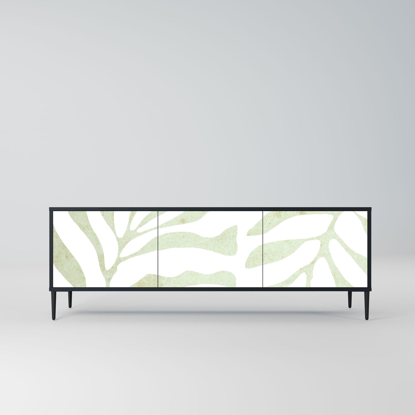 BOTANICAL SPARK Mobile TV a 3 Ante in Finitura Nera