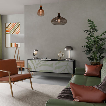 BOTANICAL SPARK Mobile TV a 3 Ante in Finitura Nera