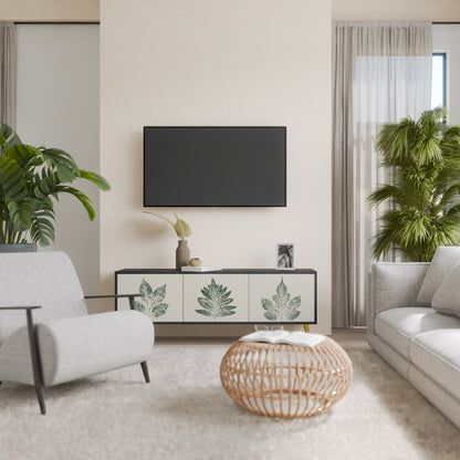 GREEN LEAFY STAMPS Mobile TV a 3 Ante in Finitura Nera