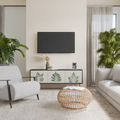 GREEN LEAFY STAMPS Mobile TV a 3 Ante in Finitura Nera