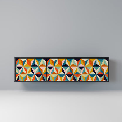 TESSELATE TREASURES Mobile TV a 3 Ante in Finitura Nera