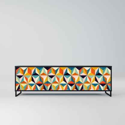 TESSELATE TREASURES Mobile TV a 3 Ante in Finitura Nera