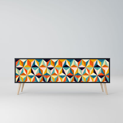 TESSELATE TREASURES Mobile TV a 3 Ante in Finitura Nera