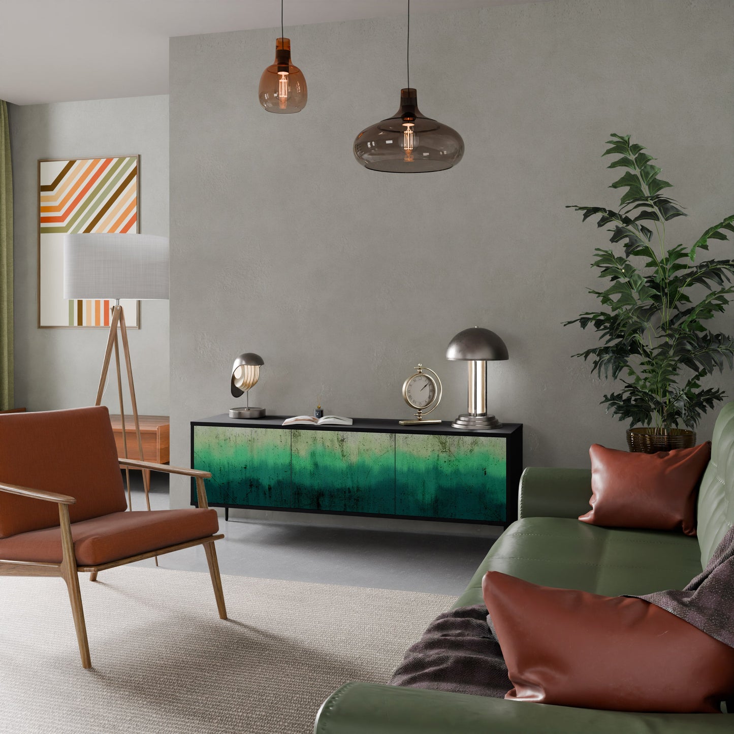 NORTHERN LIGHTS Mobile TV a 3 Ante in Finitura Nera