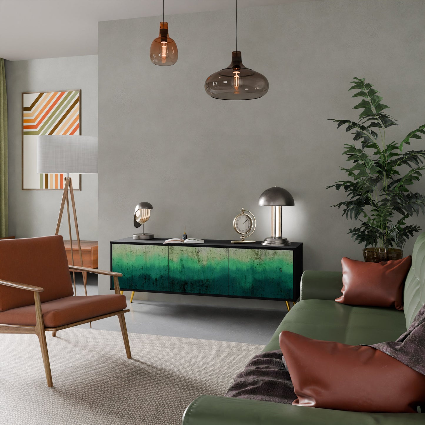 NORTHERN LIGHTS Mobile TV a 3 Ante in Finitura Nera