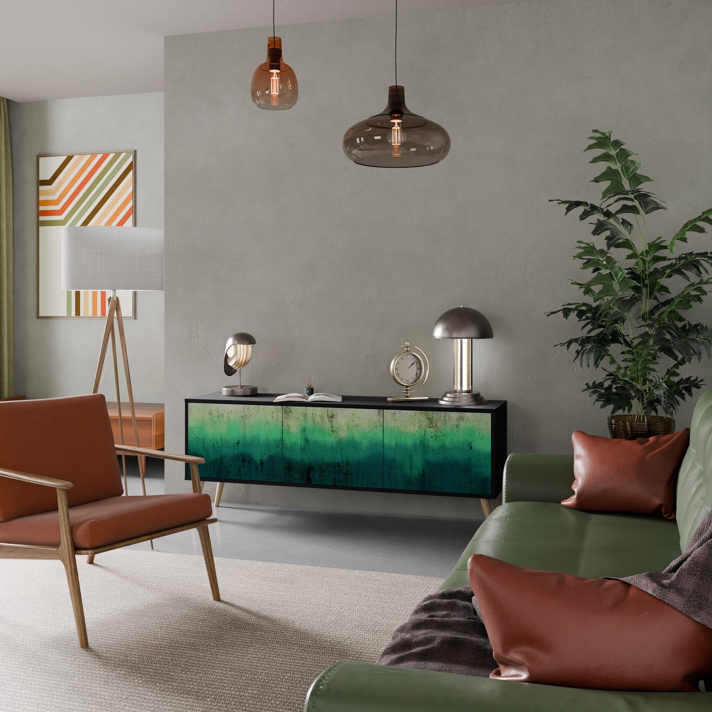 NORTHERN LIGHTS Mobile TV a 3 Ante in Finitura Nera