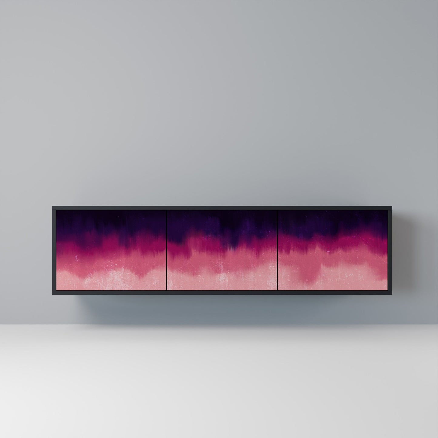 AURORA BOREALIS Mobile TV a 3 Ante in Finitura Nera