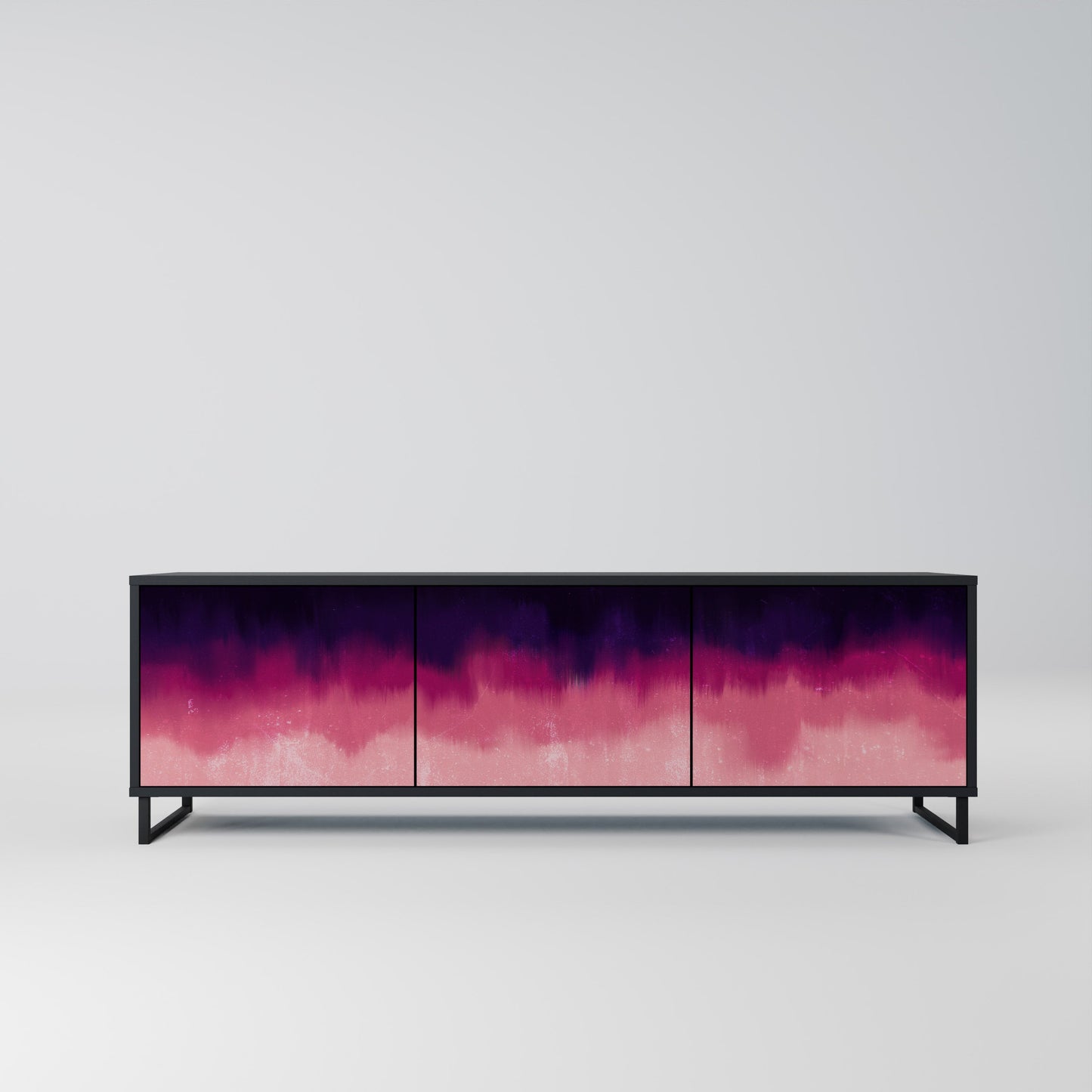 AURORA BOREALIS Mobile TV a 3 Ante in Finitura Nera