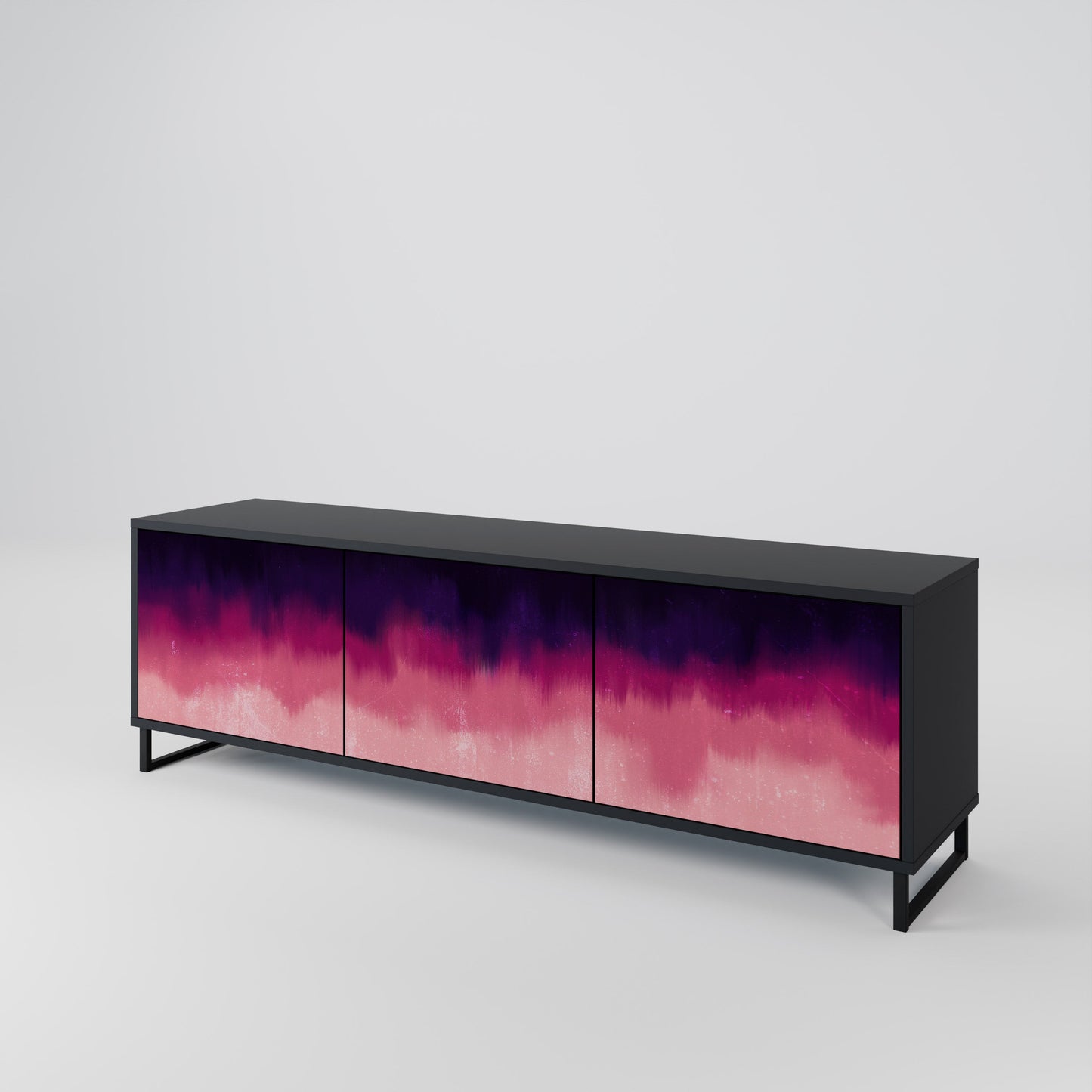 AURORA BOREALIS Mobile TV a 3 Ante in Finitura Nera