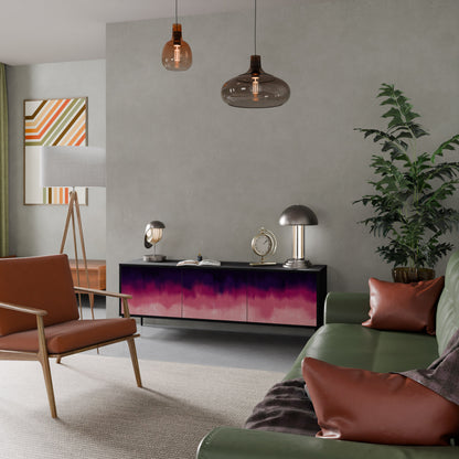 AURORA BOREALIS Mobile TV a 3 Ante in Finitura Nera