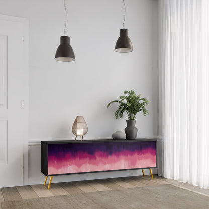 AURORA BOREALIS Mobile TV a 3 Ante in Finitura Nera