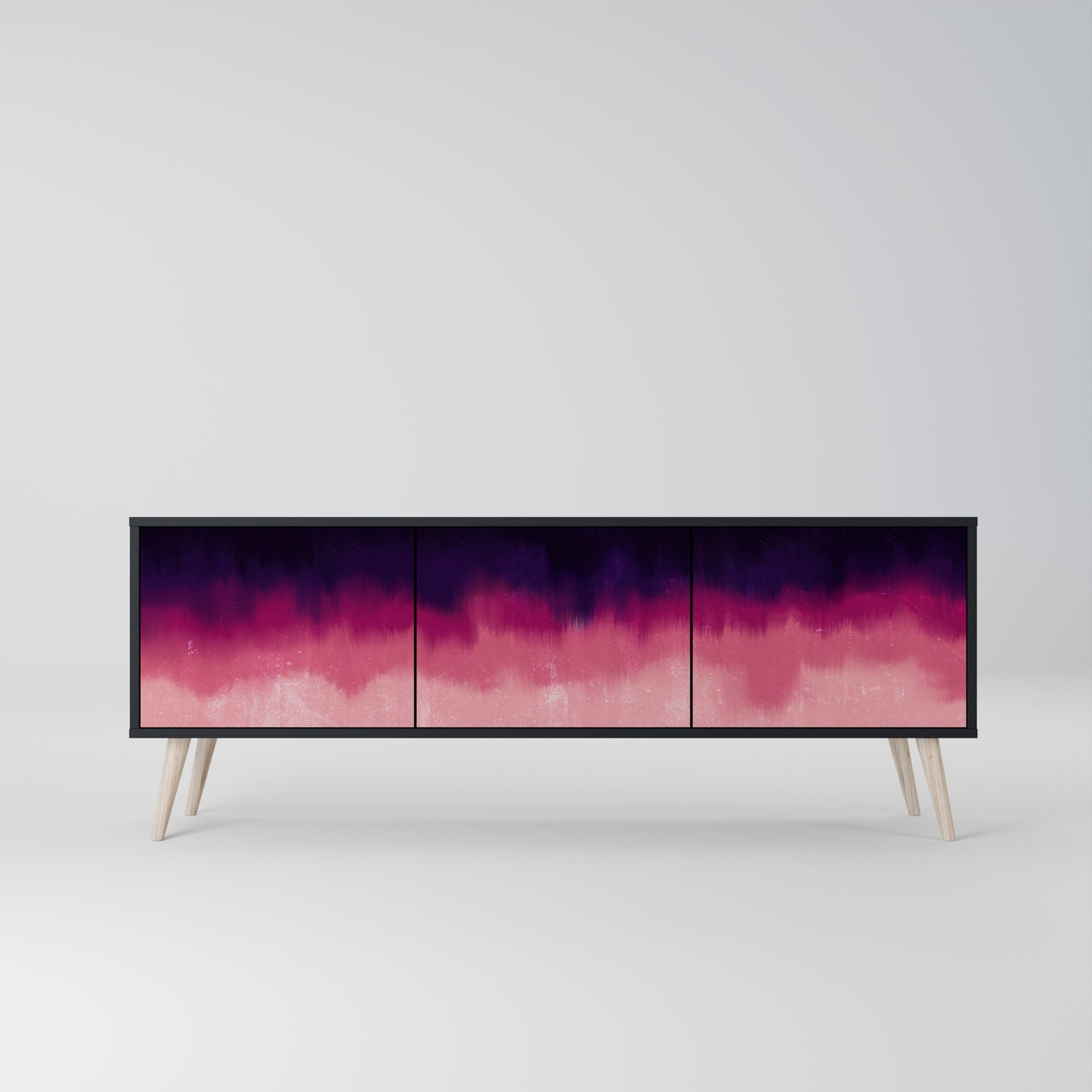 AURORA BOREALIS Mobile TV a 3 Ante in Finitura Nera