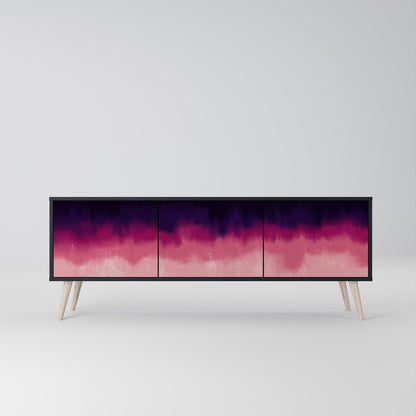 AURORA BOREALIS Mobile TV a 3 Ante in Finitura Nera