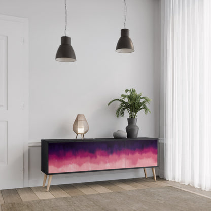 AURORA BOREALIS Mobile TV a 3 Ante in Finitura Nera