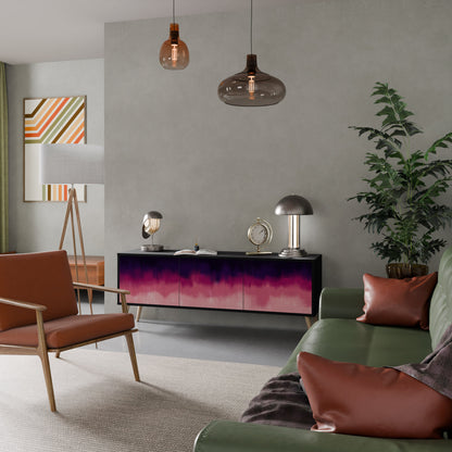 AURORA BOREALIS Mobile TV a 3 Ante in Finitura Nera