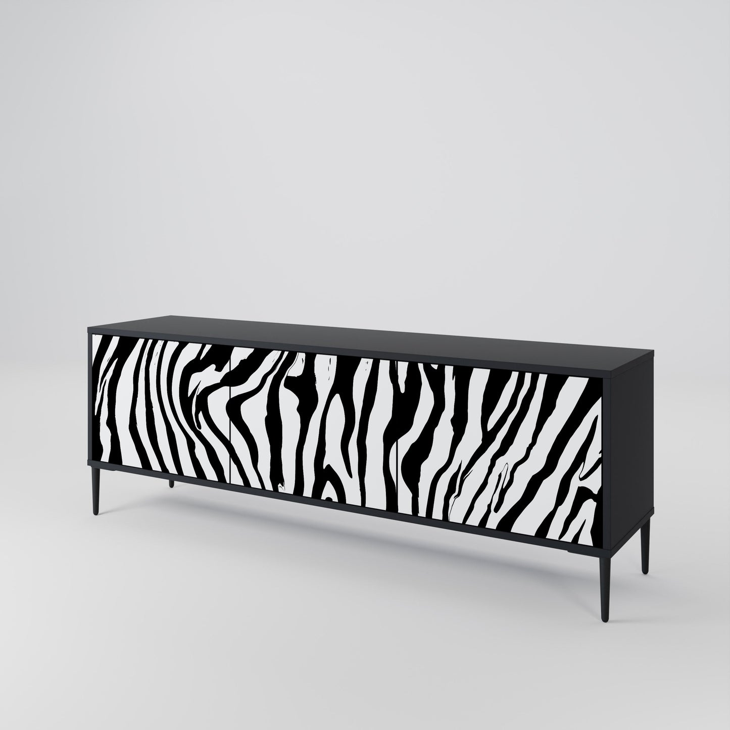 SPLENDID ZEBRA Mobile TV a 3 Ante in Finitura Nera