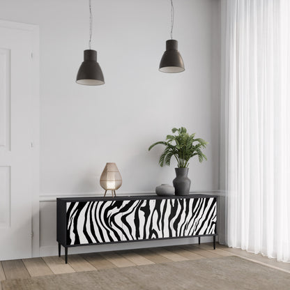 SPLENDID ZEBRA Mobile TV a 3 Ante in Finitura Nera