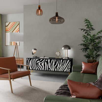 SPLENDID ZEBRA Mobile TV a 3 Ante in Finitura Nera