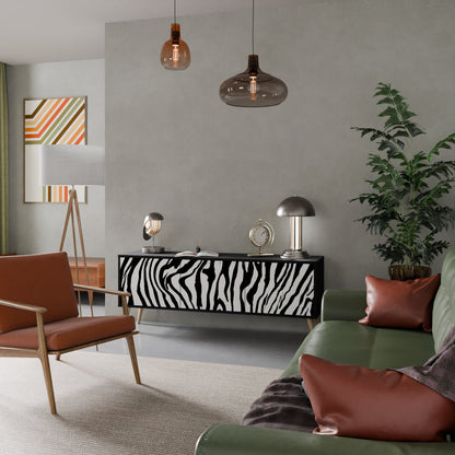 SPLENDID ZEBRA Mobile TV a 3 Ante in Finitura Nera