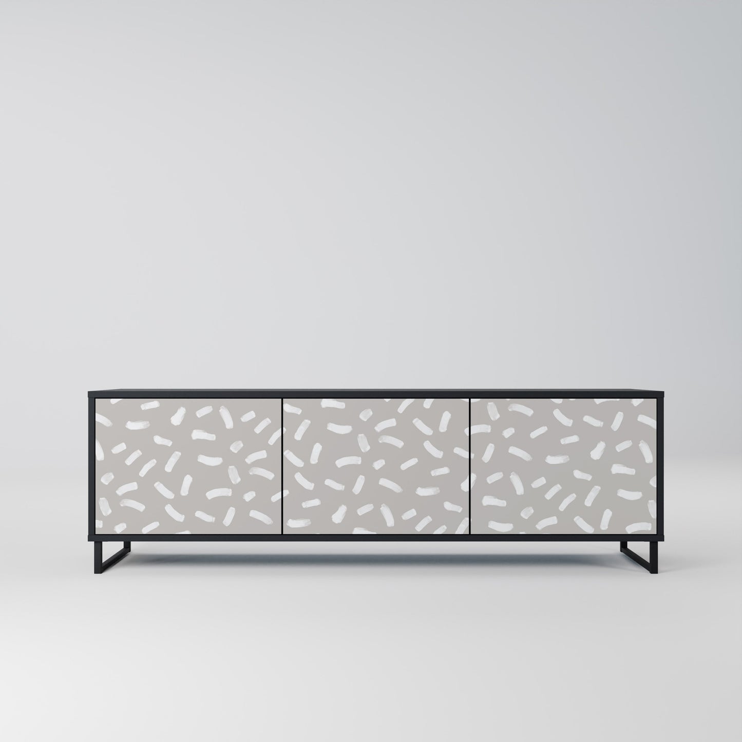 PASSING SECONDS Mobile TV a 3 Ante in Finitura Nera