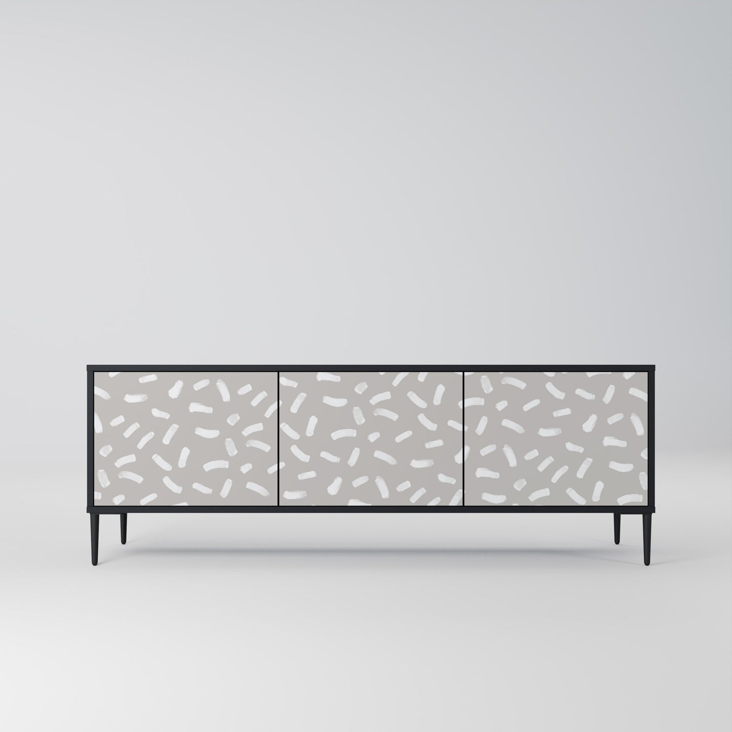 PASSING SECONDS Mobile TV a 3 Ante in Finitura Nera