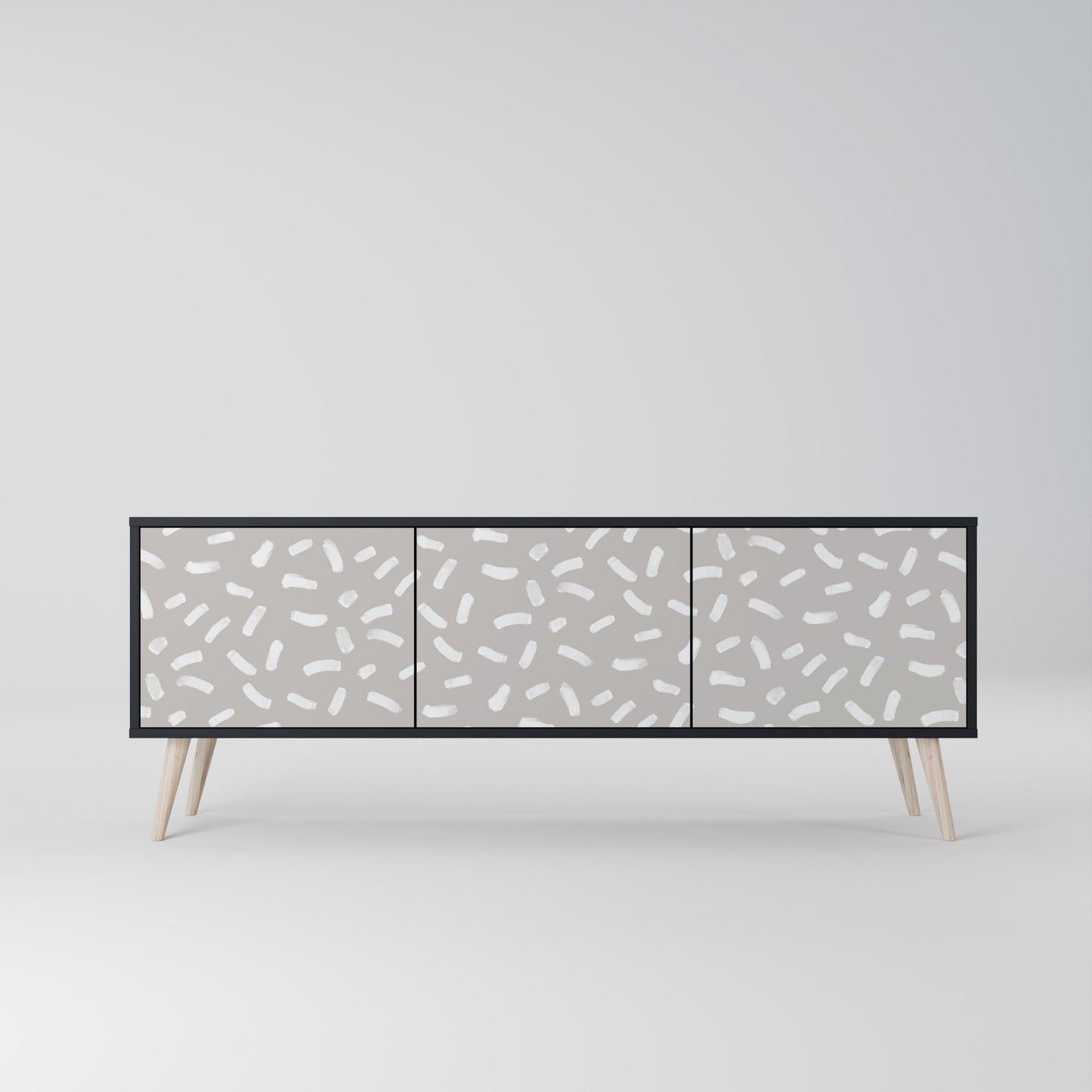 PASSING SECONDS Mobile TV a 3 Ante in Finitura Nera