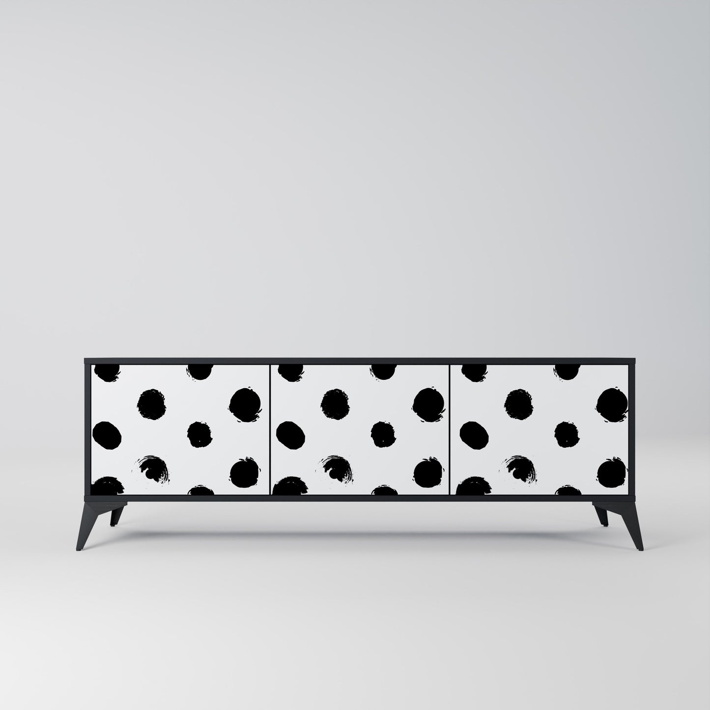 SLIPPING MINUTES Mobile TV a 3 Ante in Finitura Nera