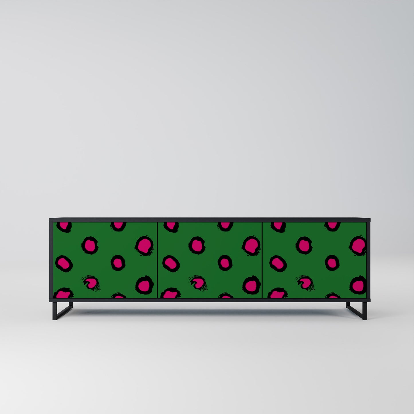 FUNKY SPOTS Mobile TV a 3 Ante in Finitura Nera