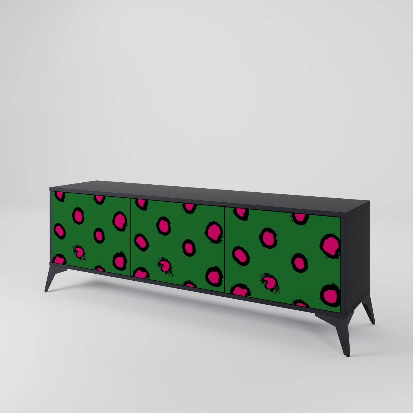FUNKY SPOTS Mobile TV a 3 Ante in Finitura Nera