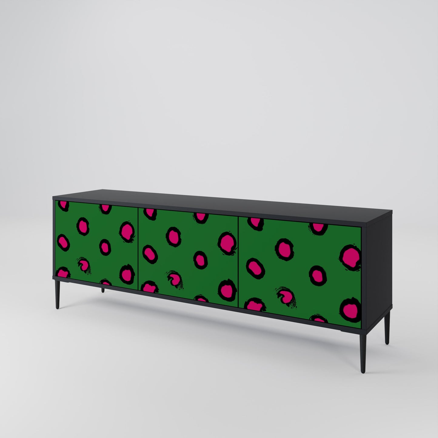 FUNKY SPOTS Mobile TV a 3 Ante in Finitura Nera