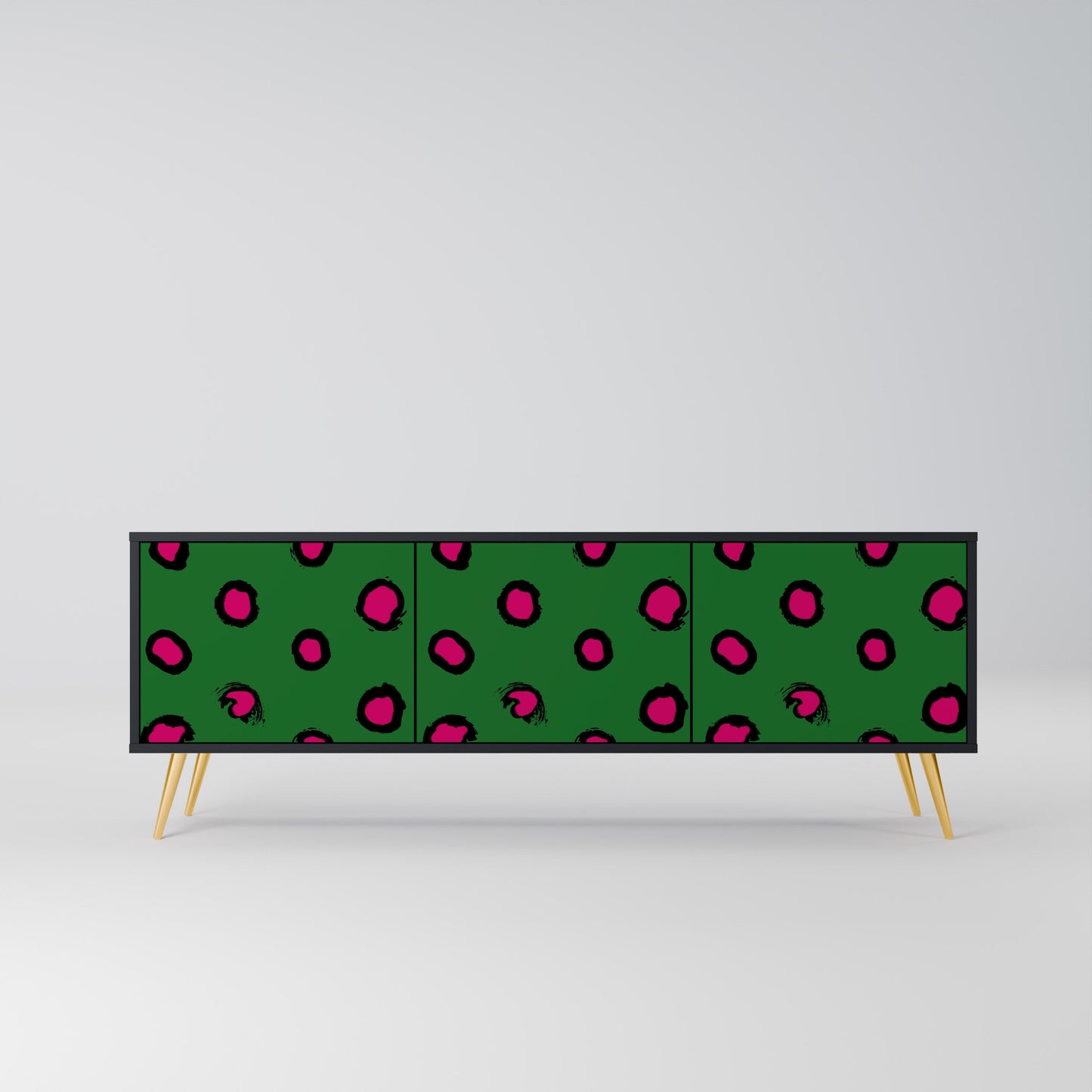 FUNKY SPOTS Mobile TV a 3 Ante in Finitura Nera