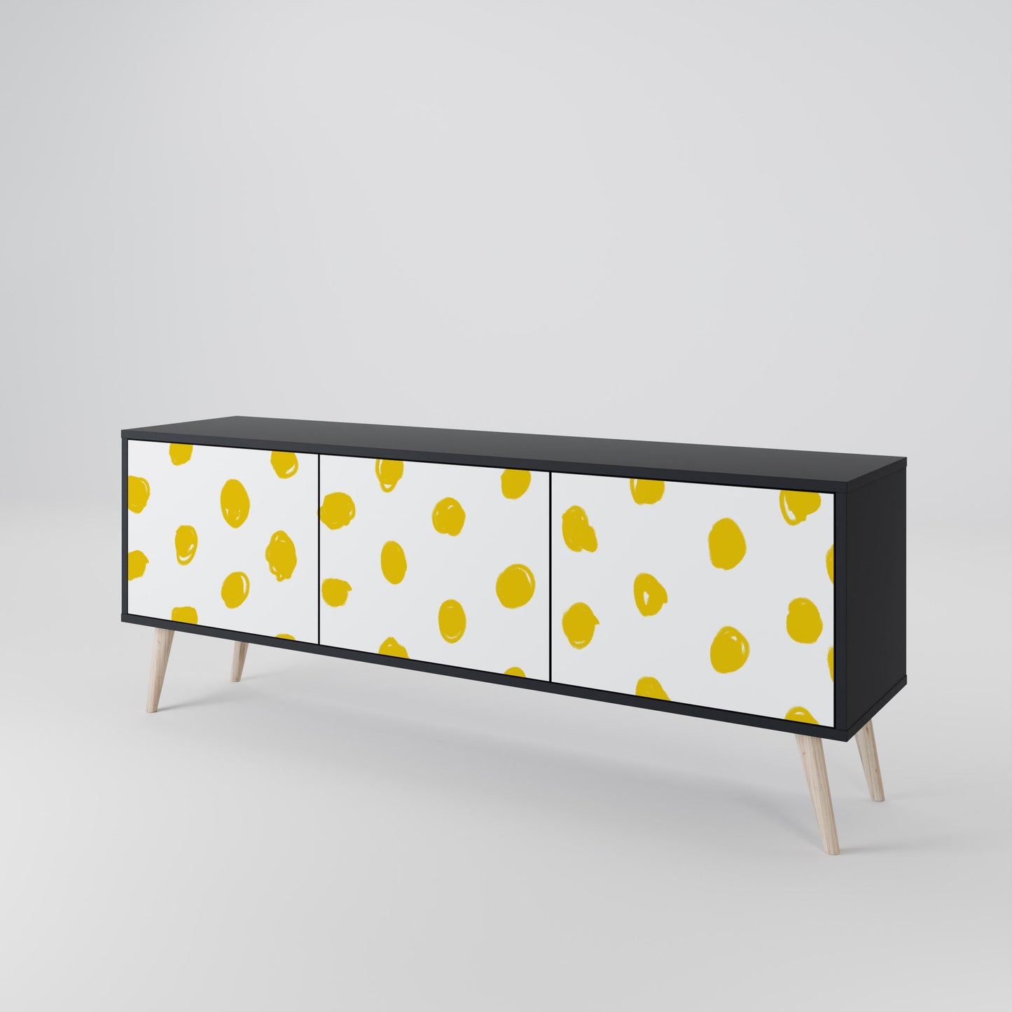 RADIANT REVERIE Mobile TV a 3 Ante in Finitura Nera