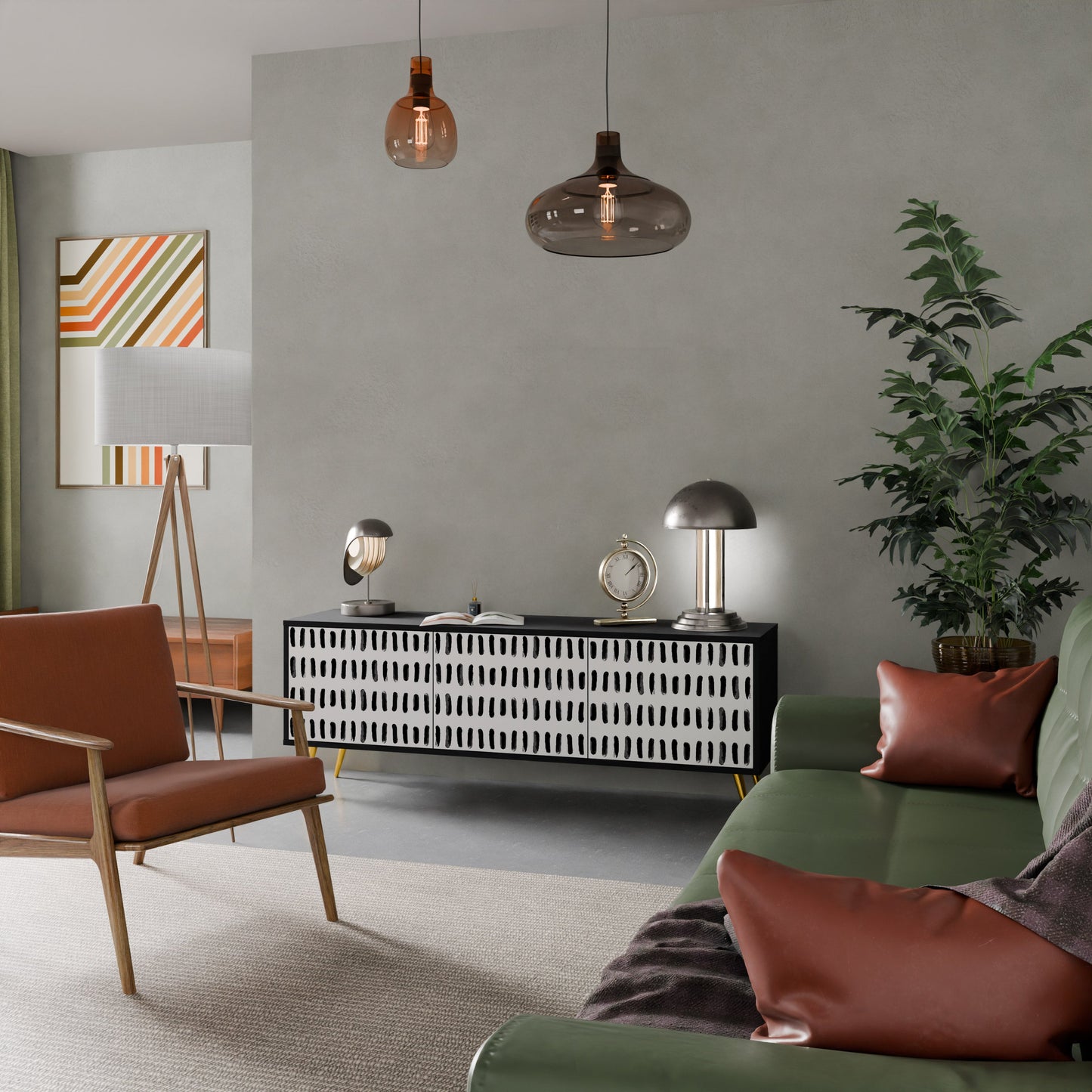 NIGHTY MELODIES Mobile TV a 3 Ante in Finitura Nera