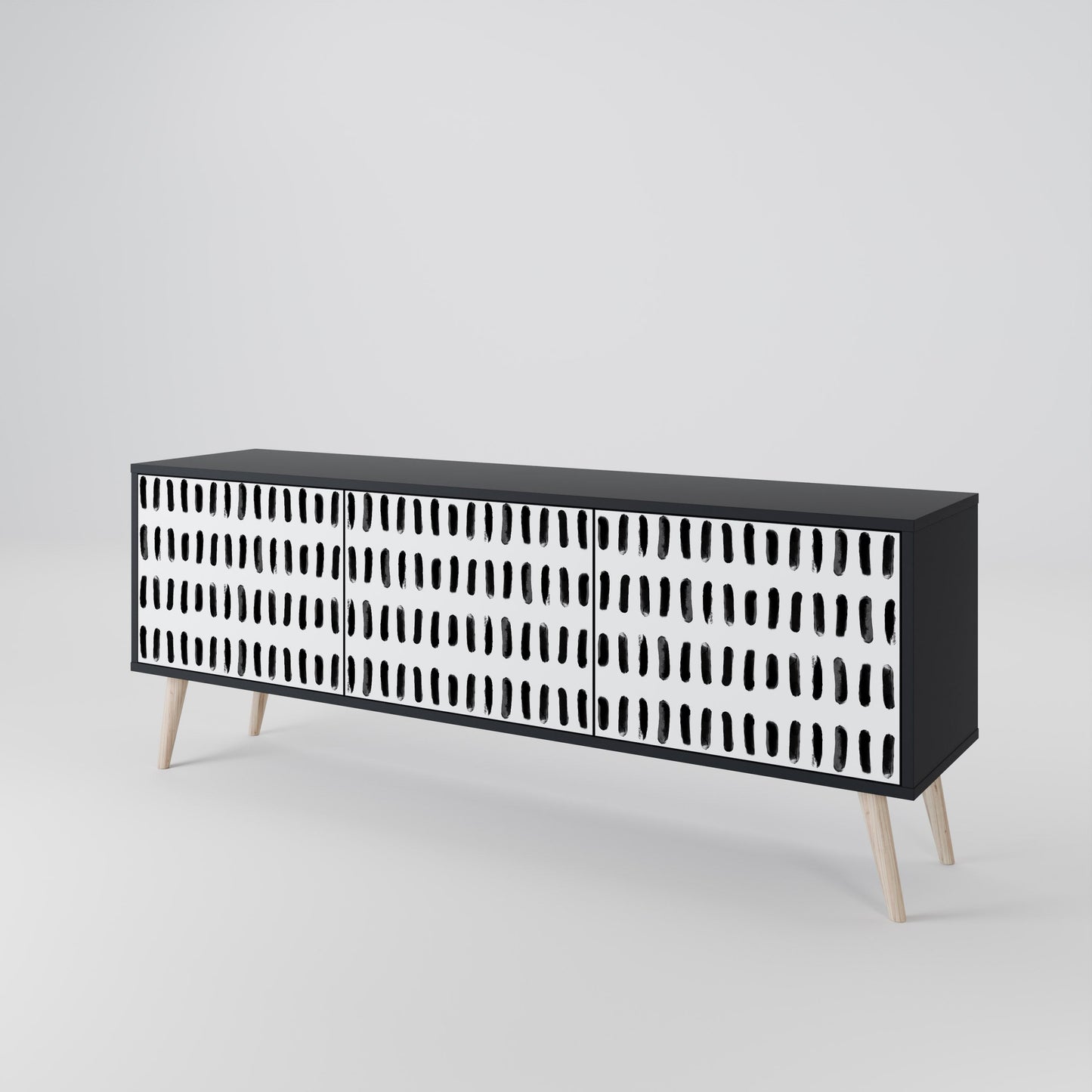 NIGHTY MELODIES Mobile TV a 3 Ante in Finitura Nera