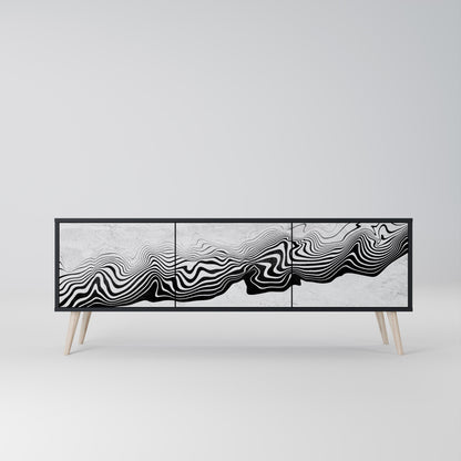 MONOCHROME MIRAGE Mobile TV a 3 Ante in Finitura Nera