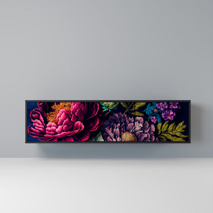 BLOOMING ELEGANCE Mobile TV a 3 Ante in Finitura Nera