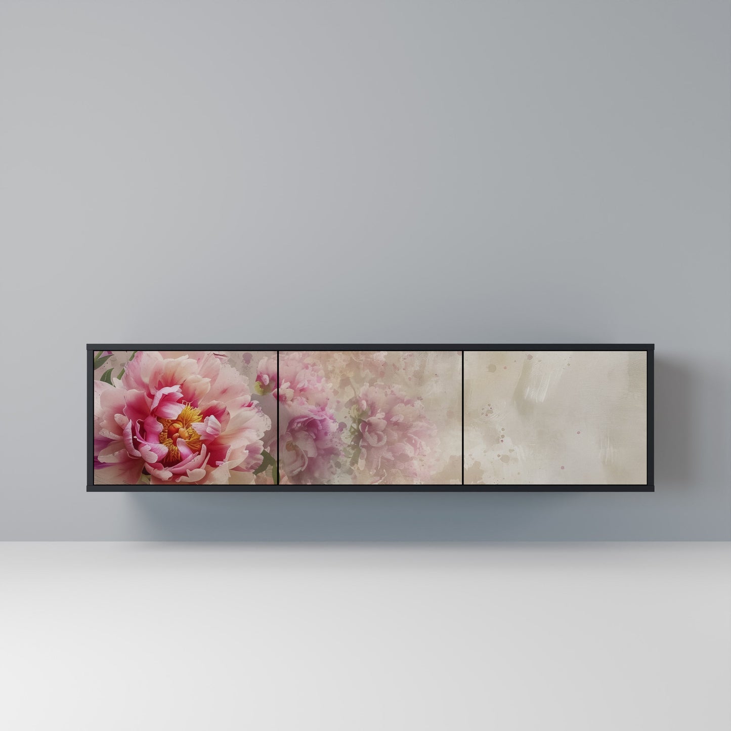 PEONY WHISPER Mobile TV a 3 Ante in Finitura Nera