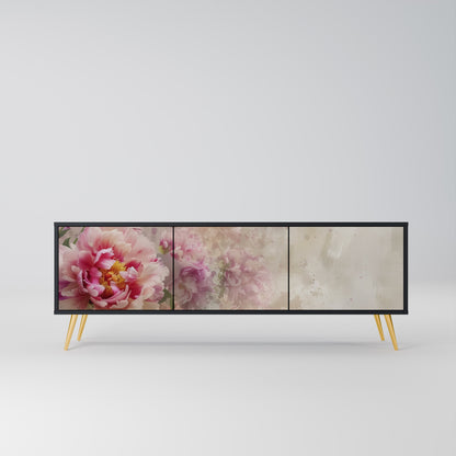 PEONY WHISPER Mobile TV a 3 Ante in Finitura Nera