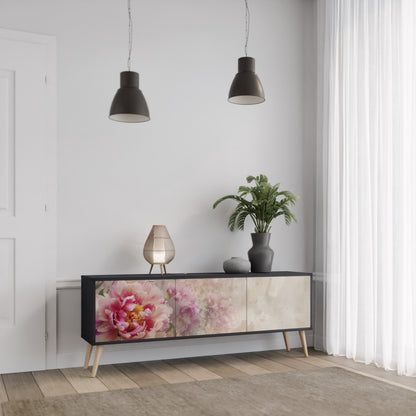 PEONY WHISPER Mobile TV a 3 Ante in Finitura Nera