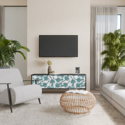 WATERSPOUT SONGIBIRD 3-Door TV Stand in Black Finish