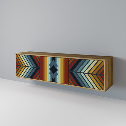 INDIGENOUS ZIGZAG Mobile TV a 3 Ante in Effetto Rovere